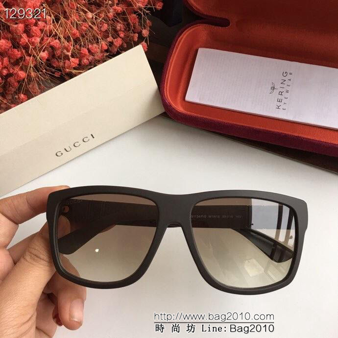 GUCCI古馳 GG1124 2018年新款 超輕材質 男裝偏光款 POLARIZED義大利時尚 太陽鏡  lly1507
